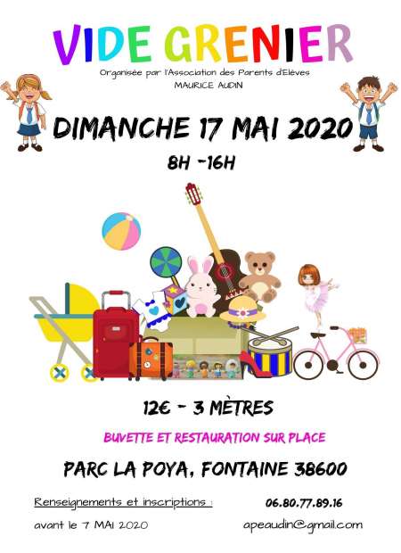 Photo ads/1609000/1609098/a1609098.jpg : VIDE GRENIER  17 mai 2020  Fontaine