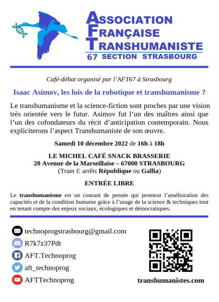 Photo ads/2066000/2066785/a2066785.jpg : Conférence : Asimov et le Transhumanisme