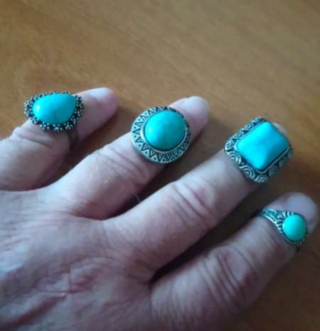 Photo ads/2515000/2515026/a2515026.jpg : Bagues bleues turquoises