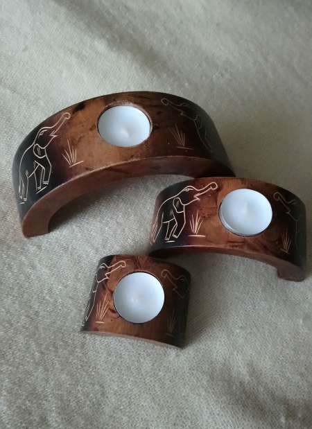 Bougeoirs style artisanal