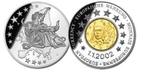 Photo ads/560000/560068/a560068.jpg : PIECE FRAPPE « Europe » 1 cent inlay 