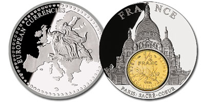Photo ads/607000/607225/a607225.jpg : PIECE FRAPPE « France Inlay Sacré-Cur ½ franc »
